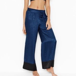 Victoria Secret Black/Navy Blue Zebra Pajama Pant